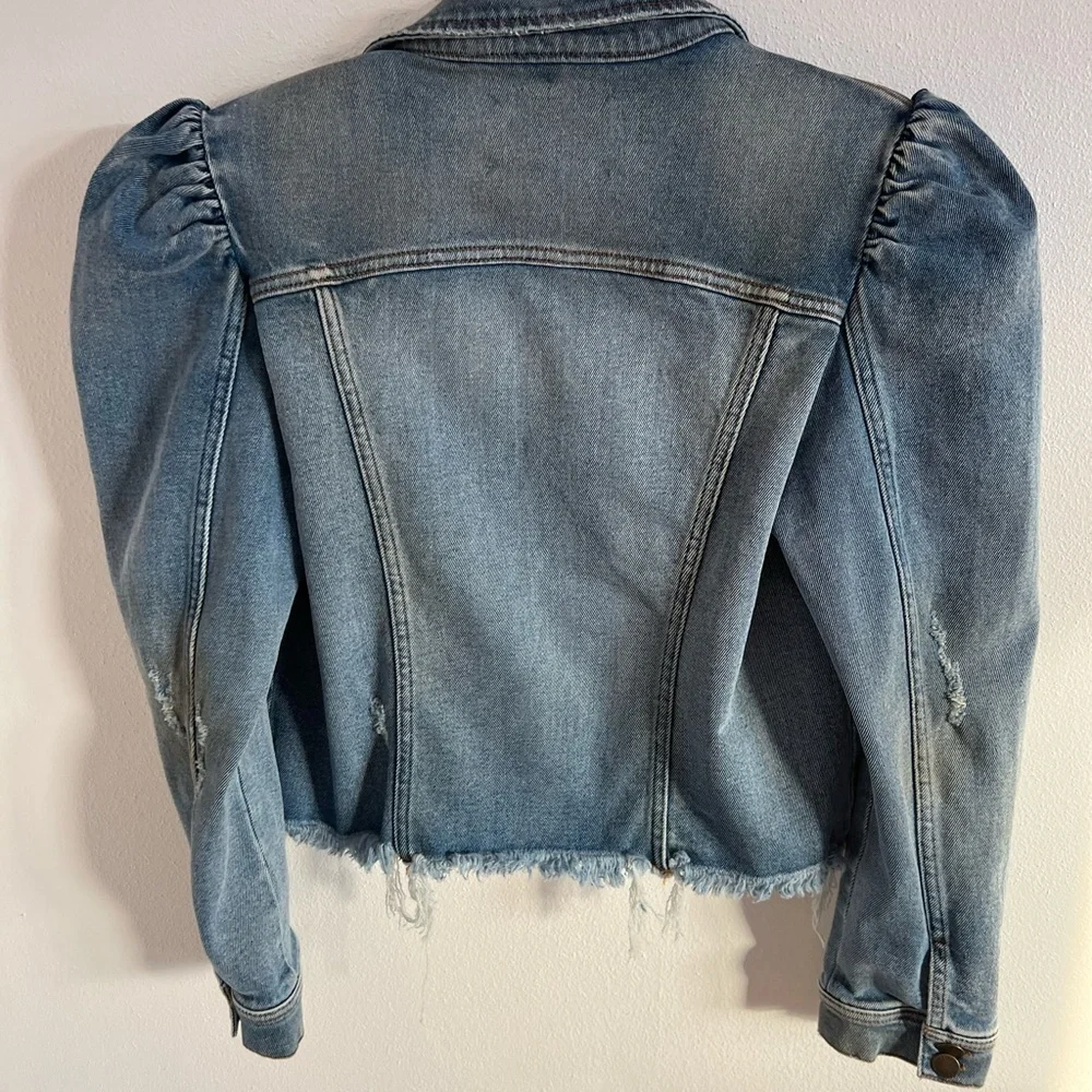 Retrofete Puffed Sleeve Denim Jacket, size XL